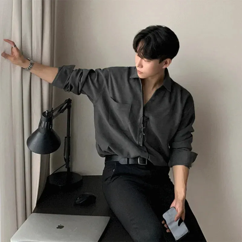 Men's Loose-Fit Lapel Shirt