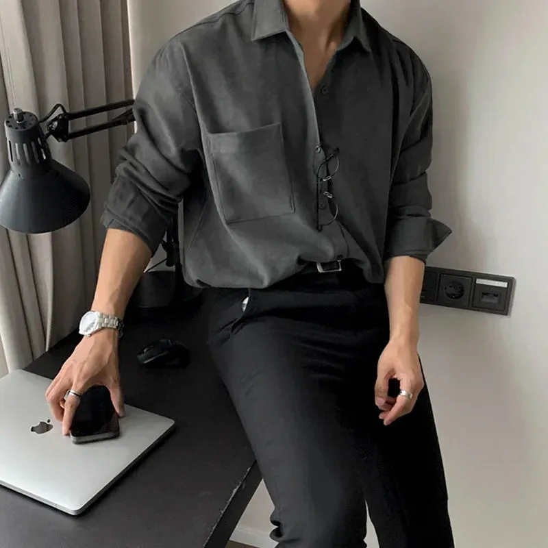 Men's Loose-Fit Lapel Shirt