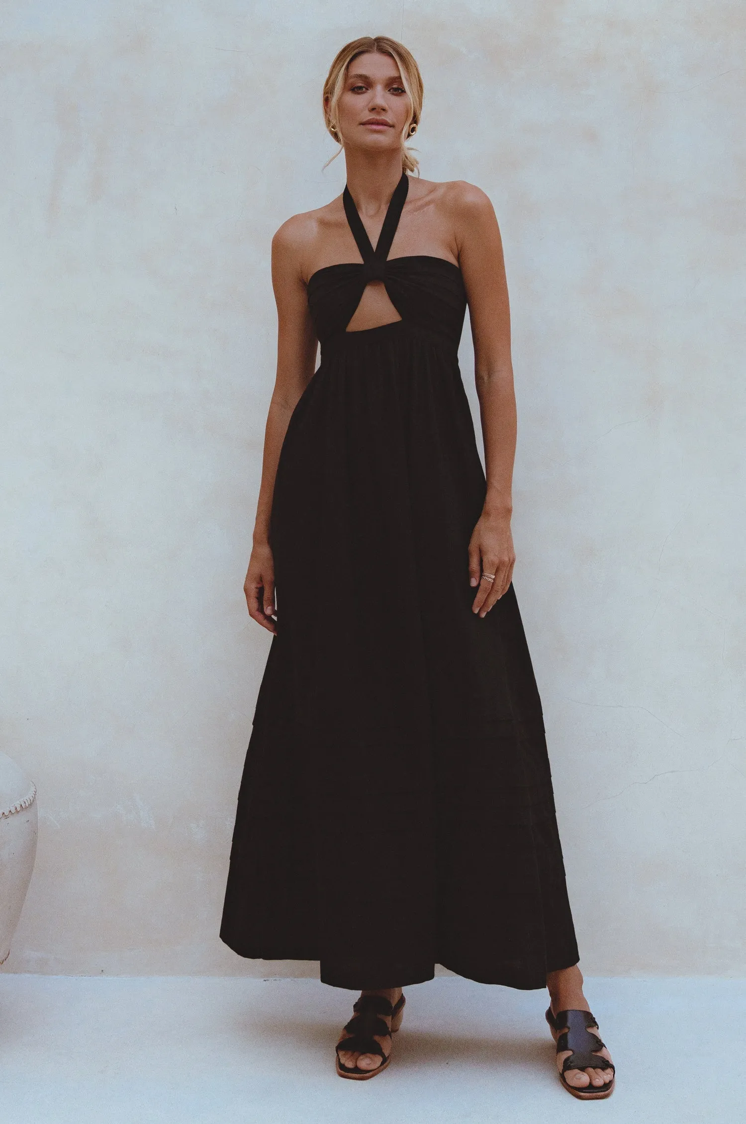 Penelope Linen Maxi Dress – Romantic Organic Elegance