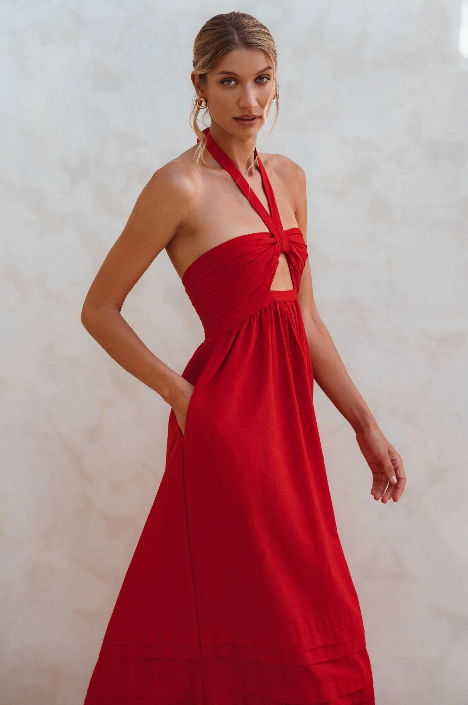 Penelope Linen Maxi Dress – Romantic Organic Elegance
