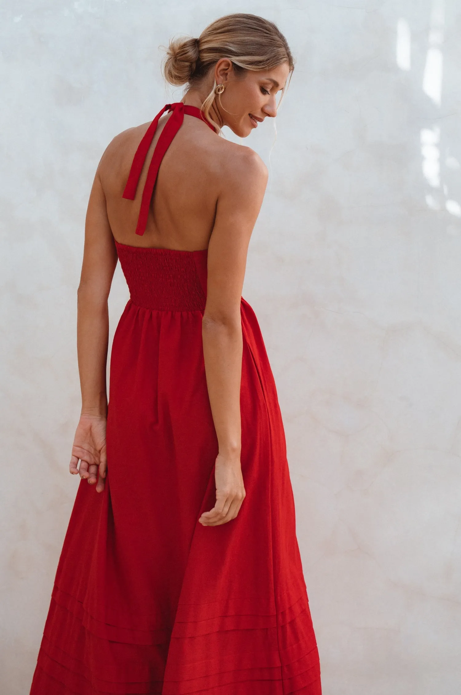 Penelope Linen Maxi Dress – Romantic Organic Elegance