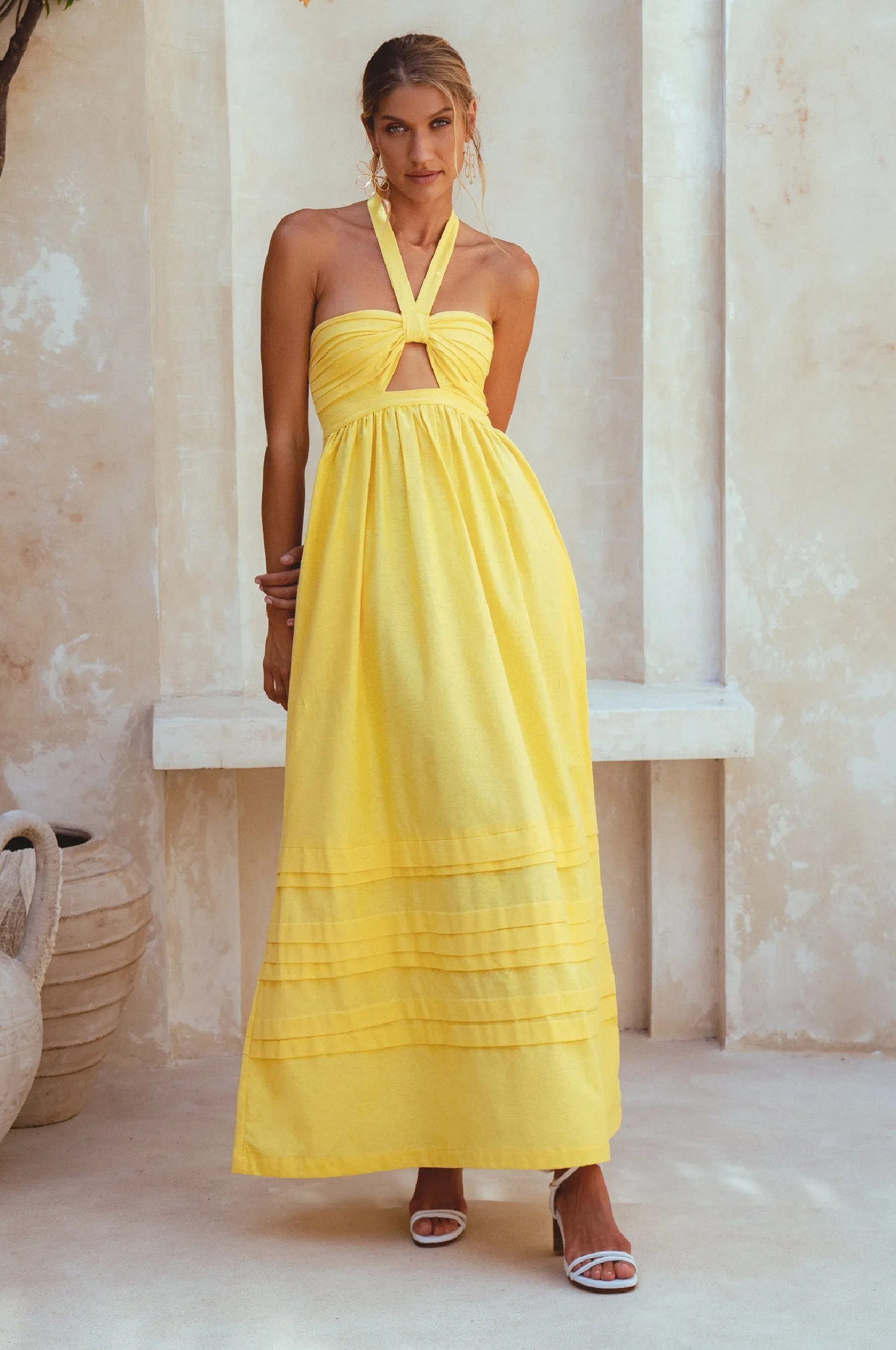 Penelope Linen Maxi Dress – Romantic Organic Elegance