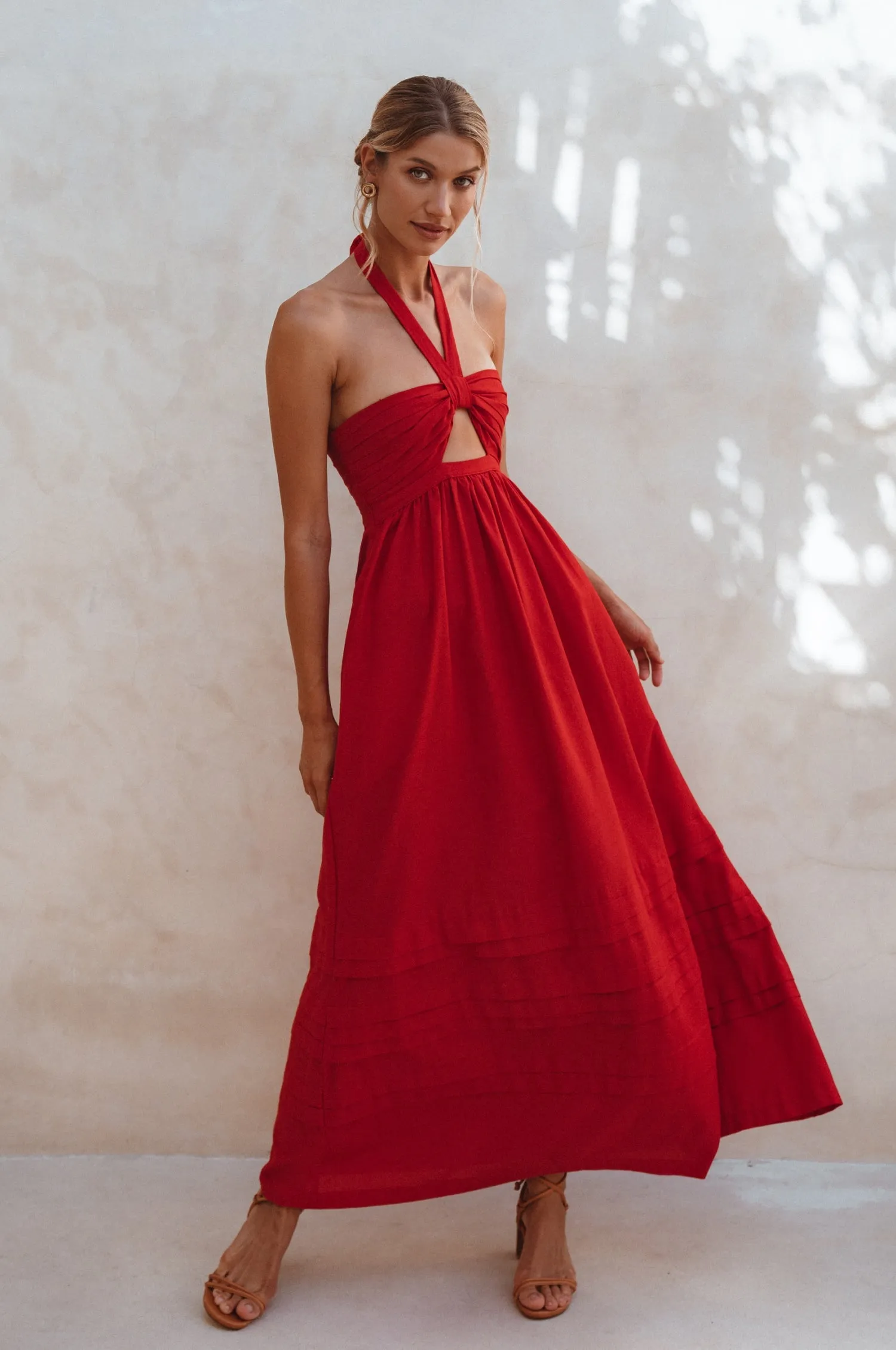 Penelope Linen Maxi Dress – Romantic Organic Elegance