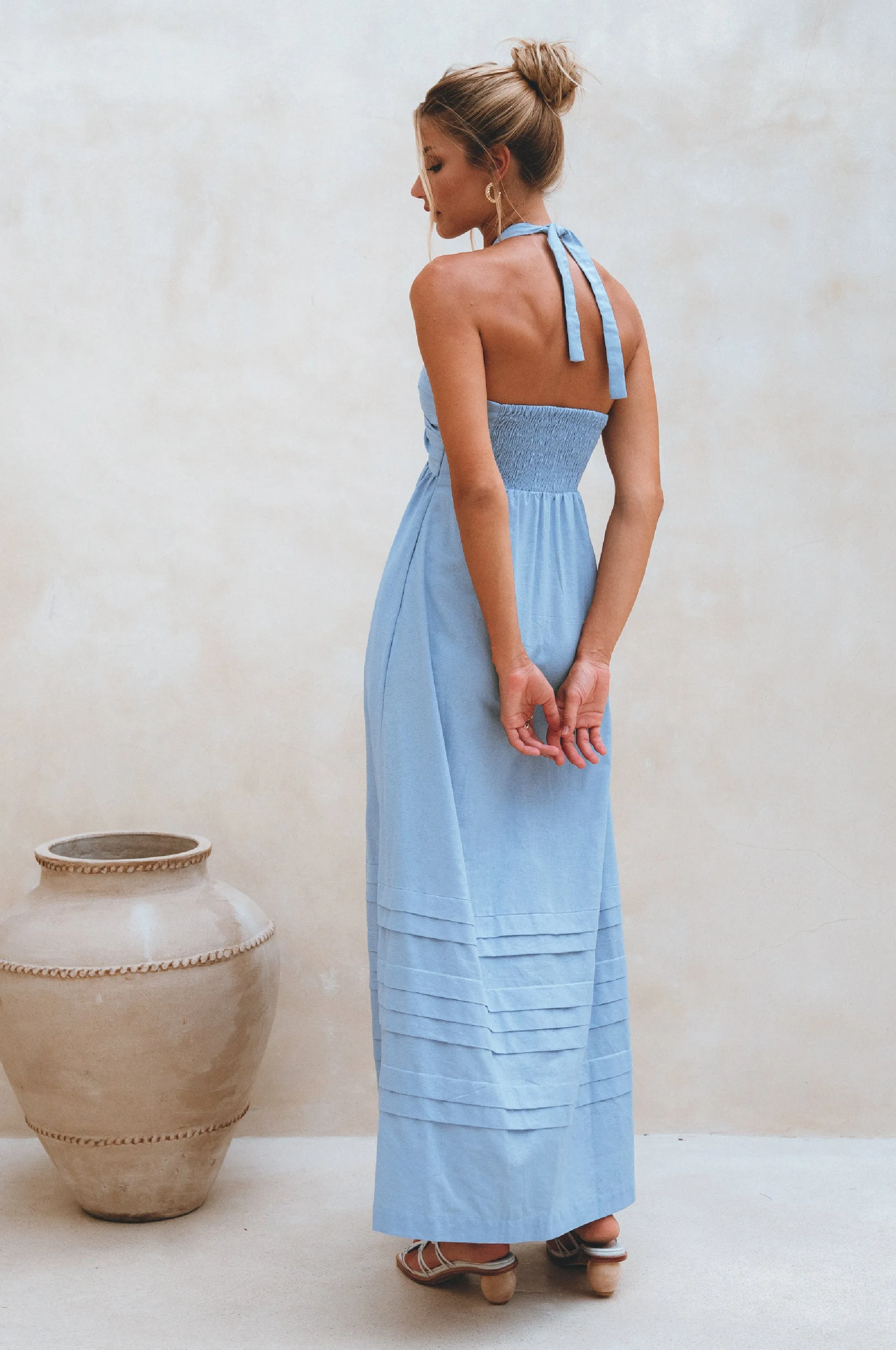 Penelope Linen Maxi Dress – Romantic Organic Elegance