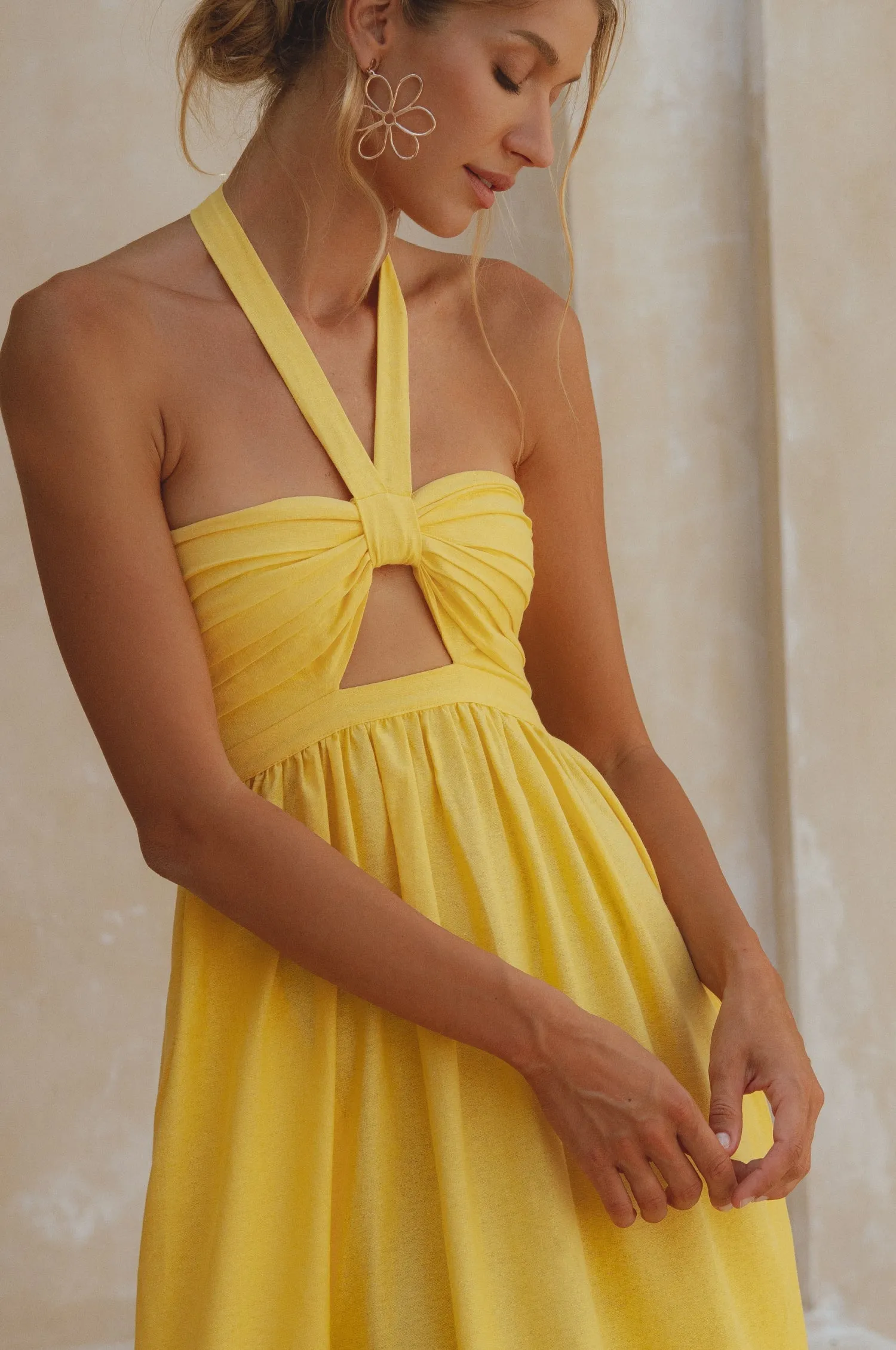Penelope Linen Maxi Dress – Romantic Organic Elegance