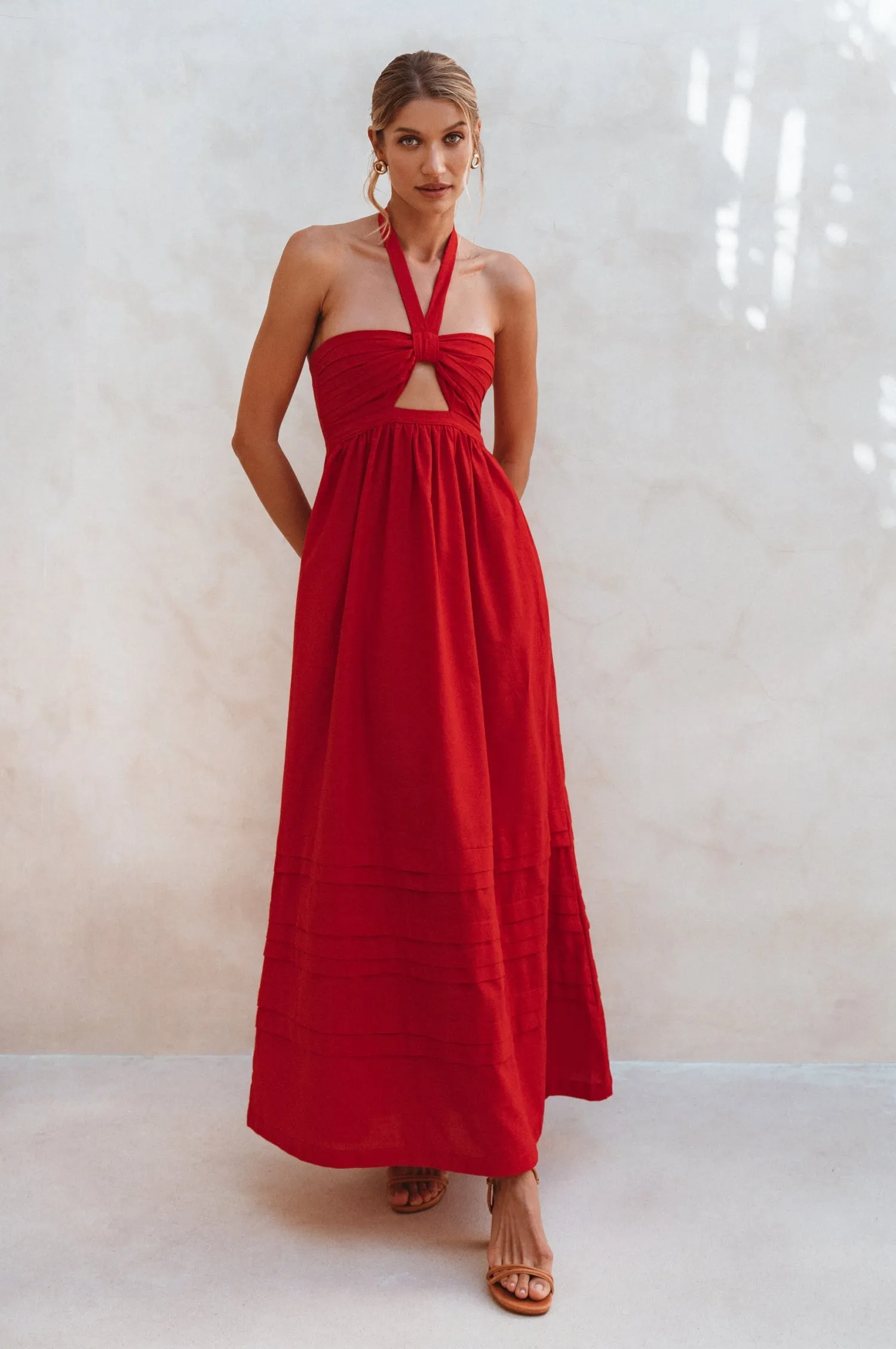 Penelope Linen Maxi Dress – Romantic Organic Elegance