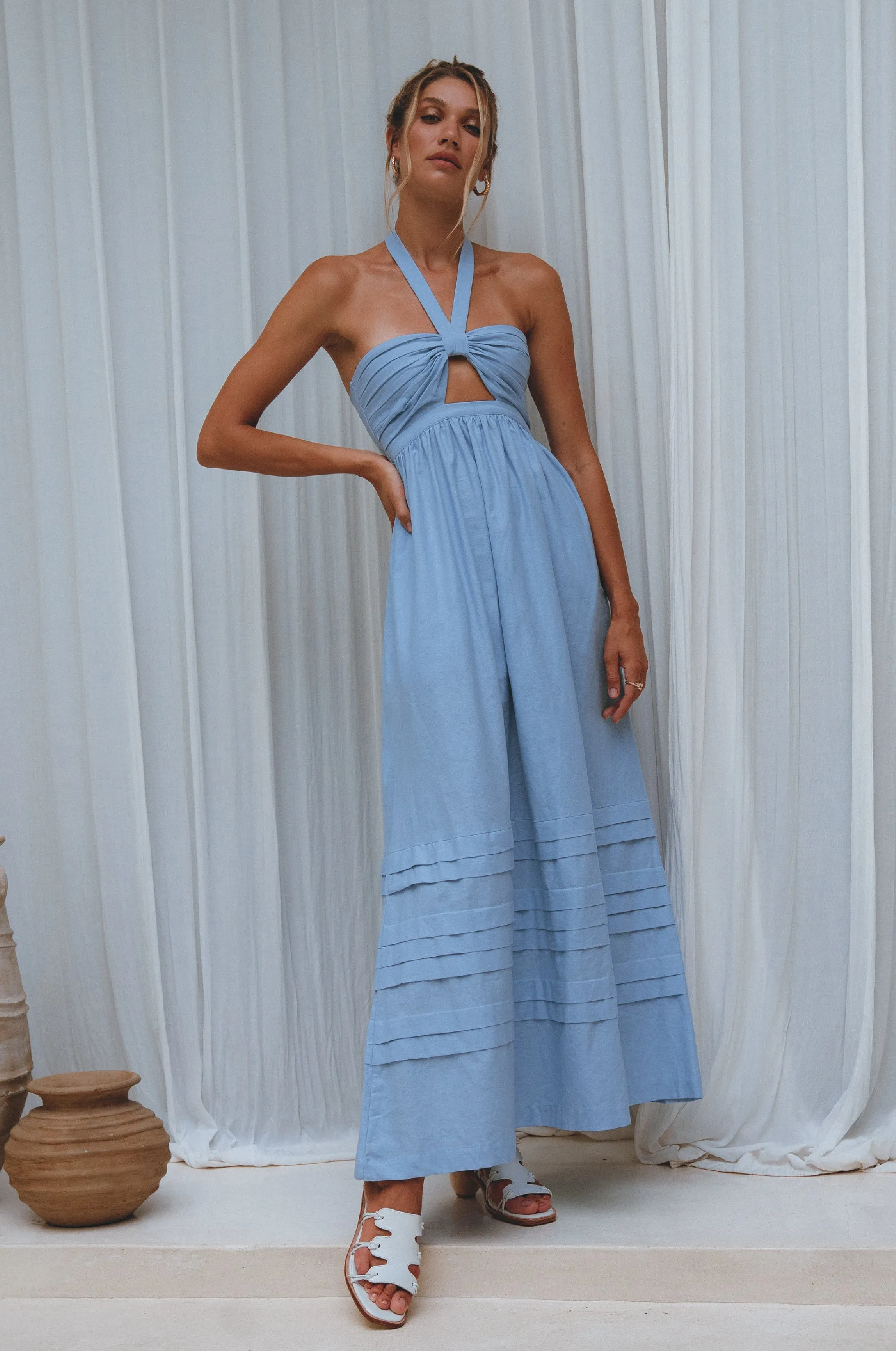 Penelope Linen Maxi Dress – Romantic Organic Elegance