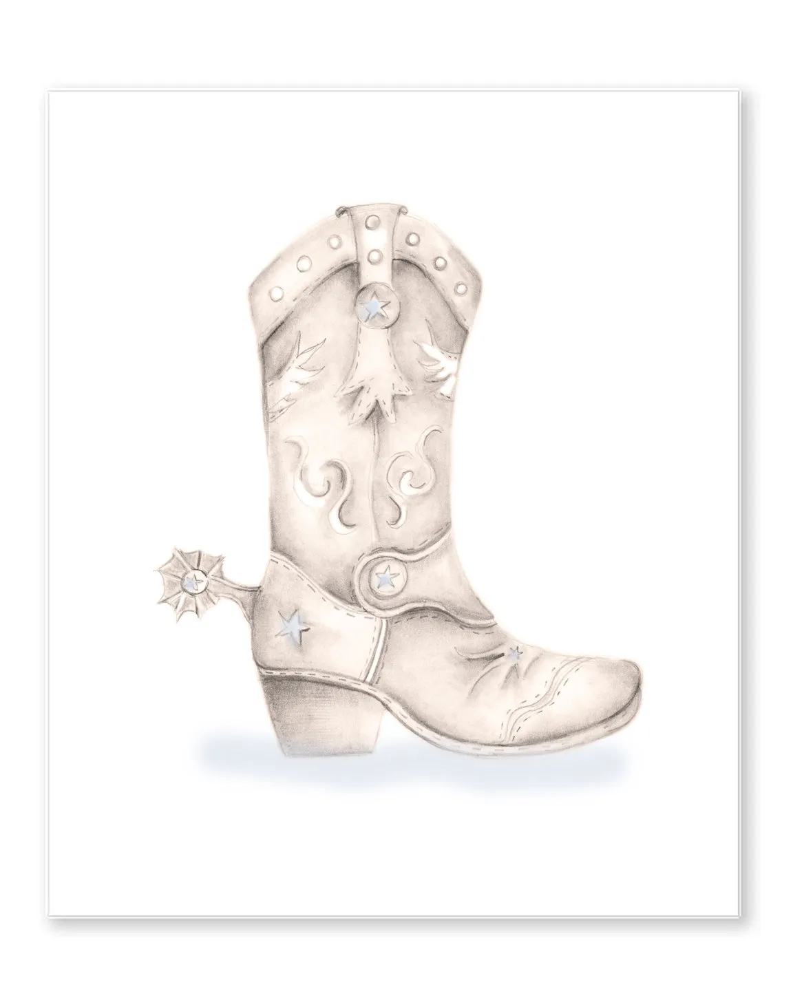 Personalized Cowboy Boot Print