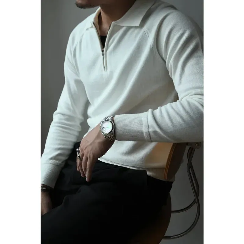 Preppy Vintage Men's Half-Zip Sweatshirt