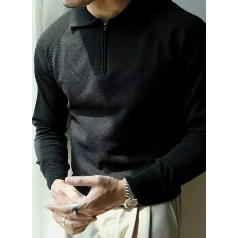 Preppy Vintage Men's Half-Zip Sweatshirt