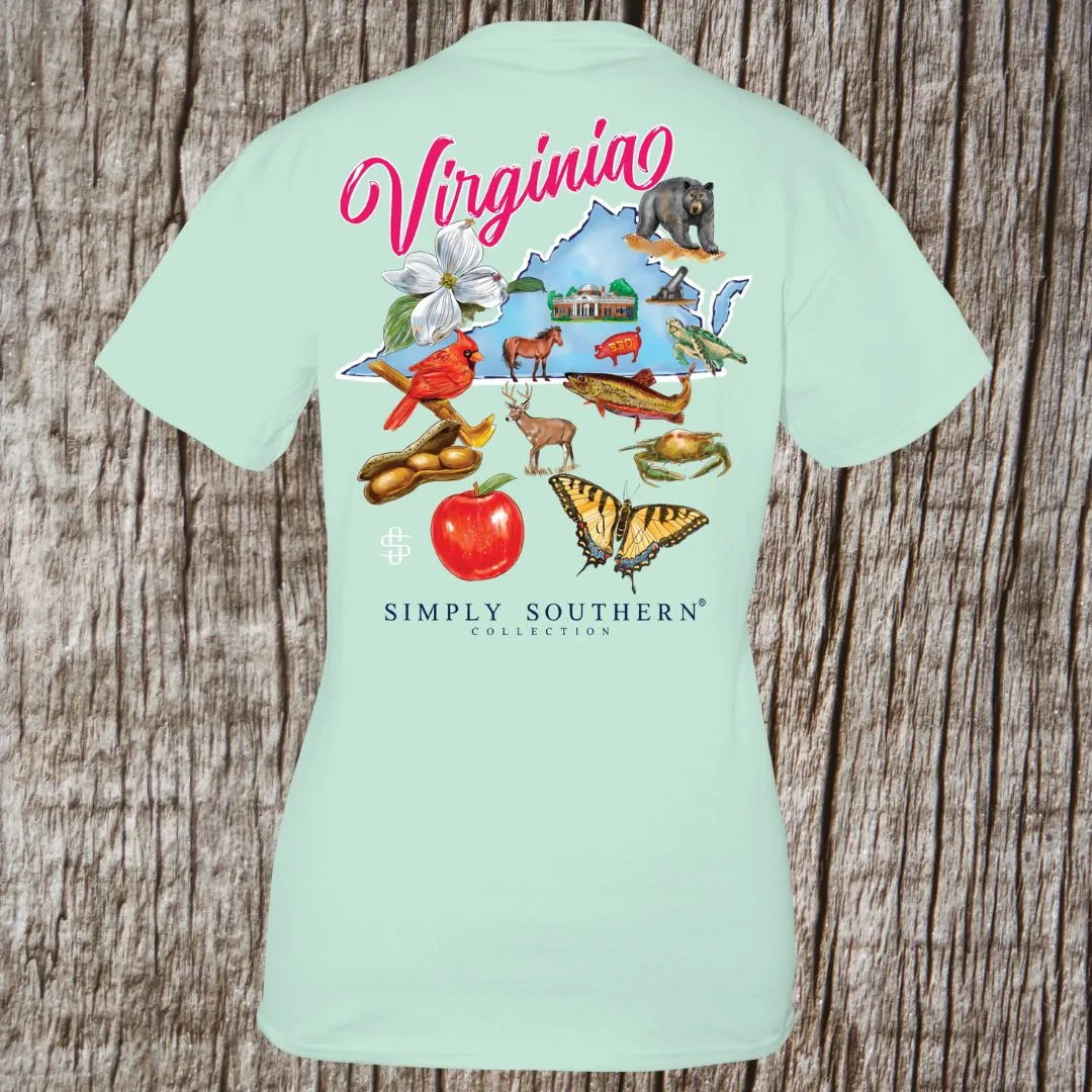 Simply Southern Virginia State  T-shirt
