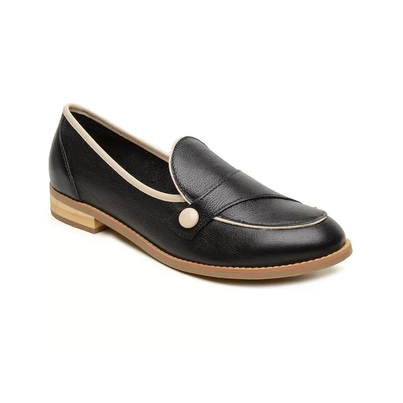 Slant Buckle Women's Leather Loafers
