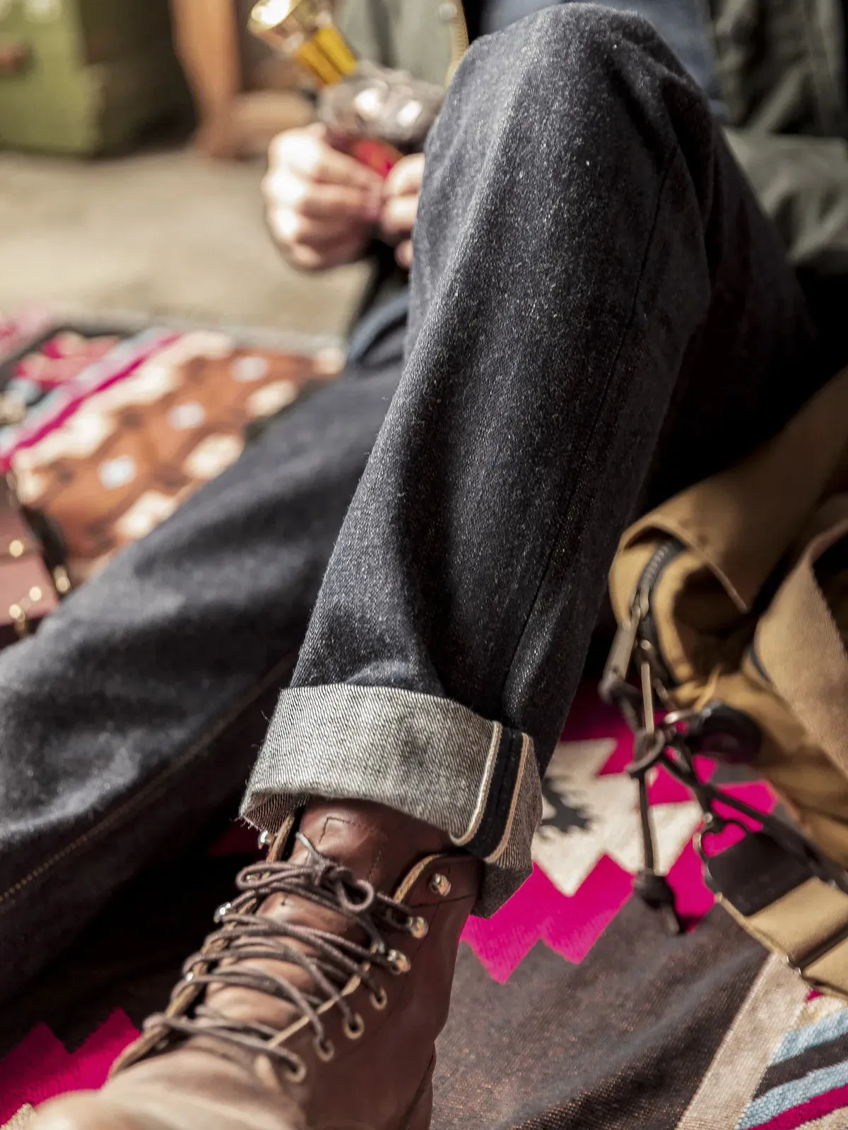 Slim Cut Selvedge Denim Jeans for Men - Straight Leg Pants