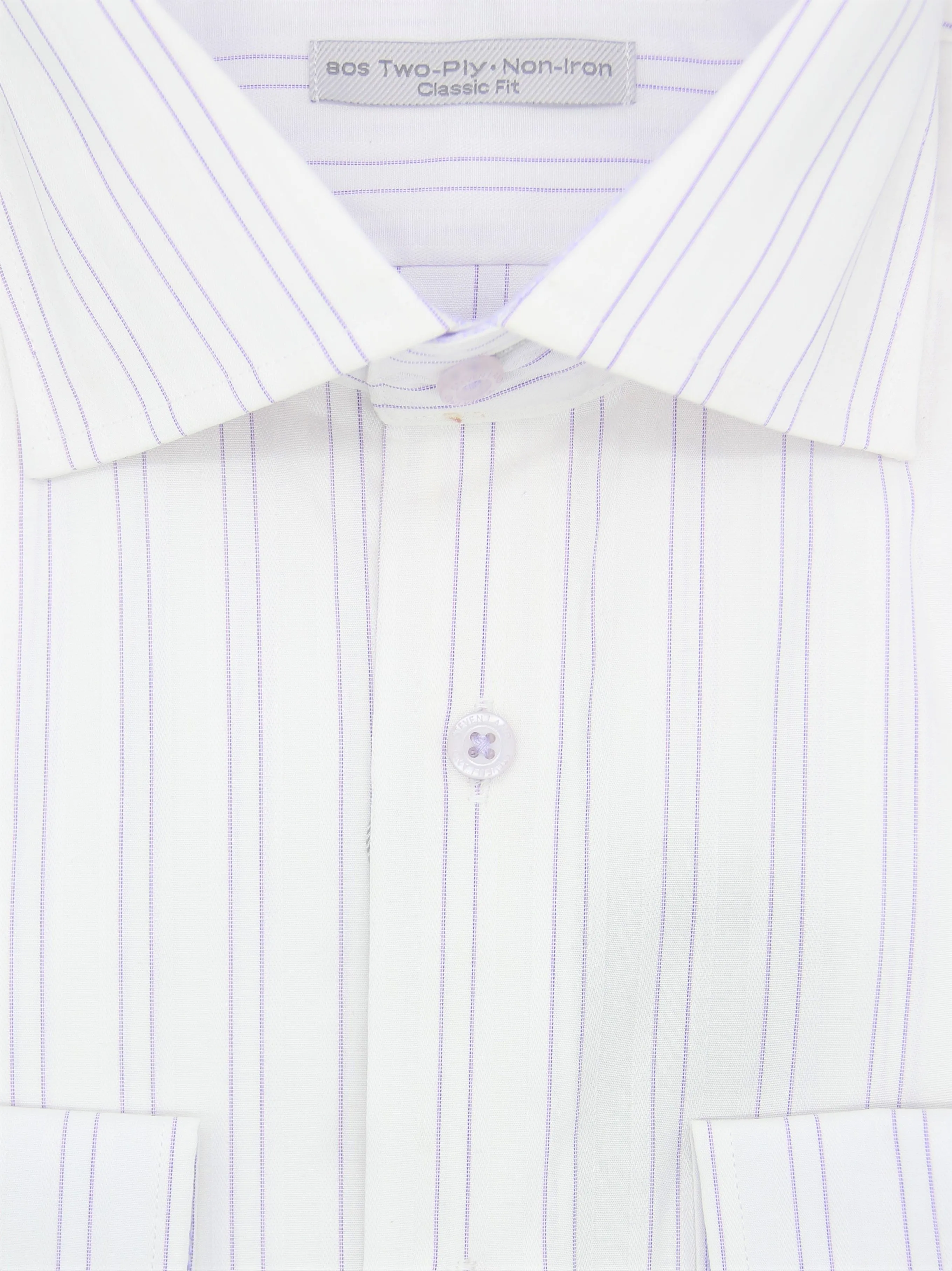 Spread Collar |Stripe Dress Shirt | Purple
