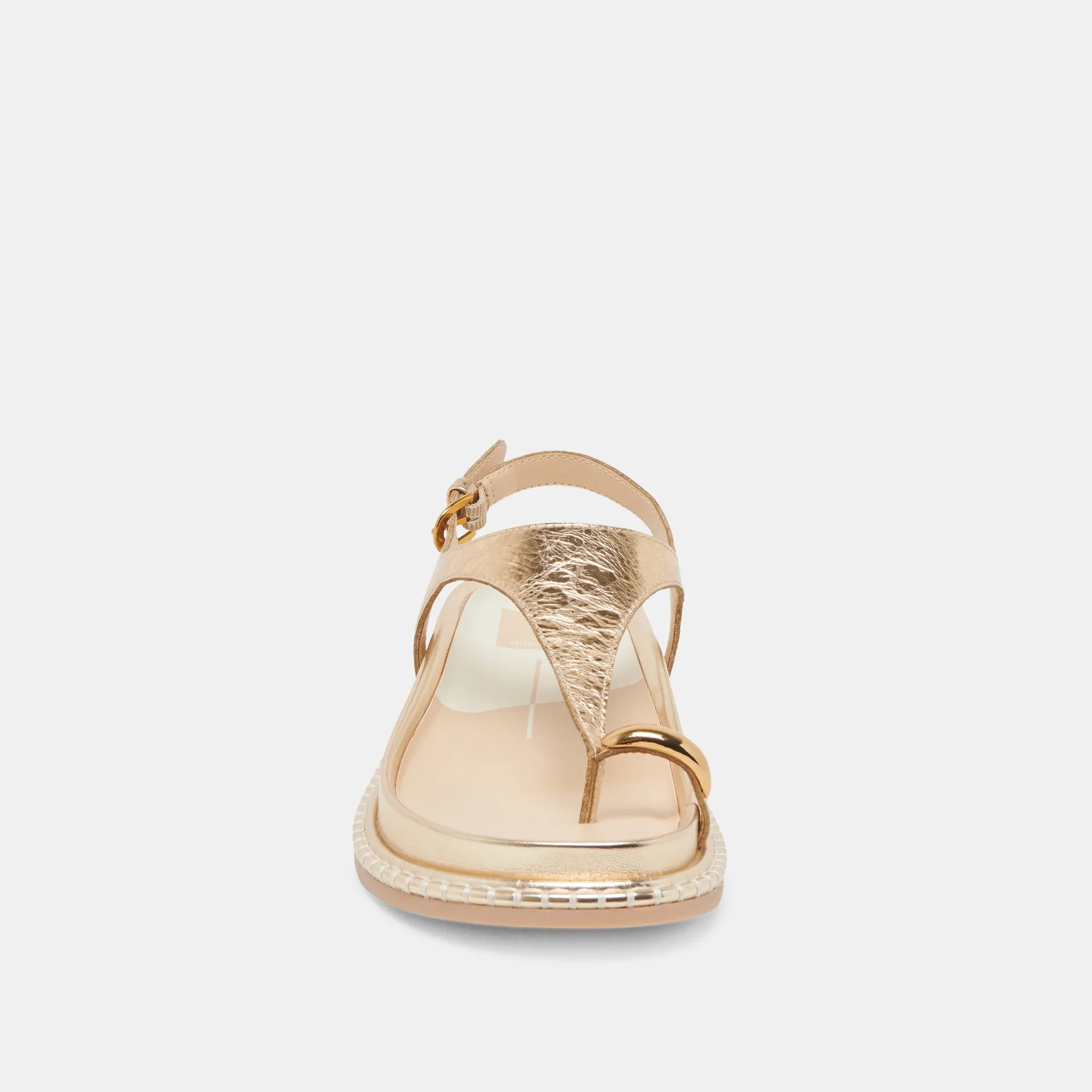 STEFAN SANDALS GOLD DISTRESSED LEATHER