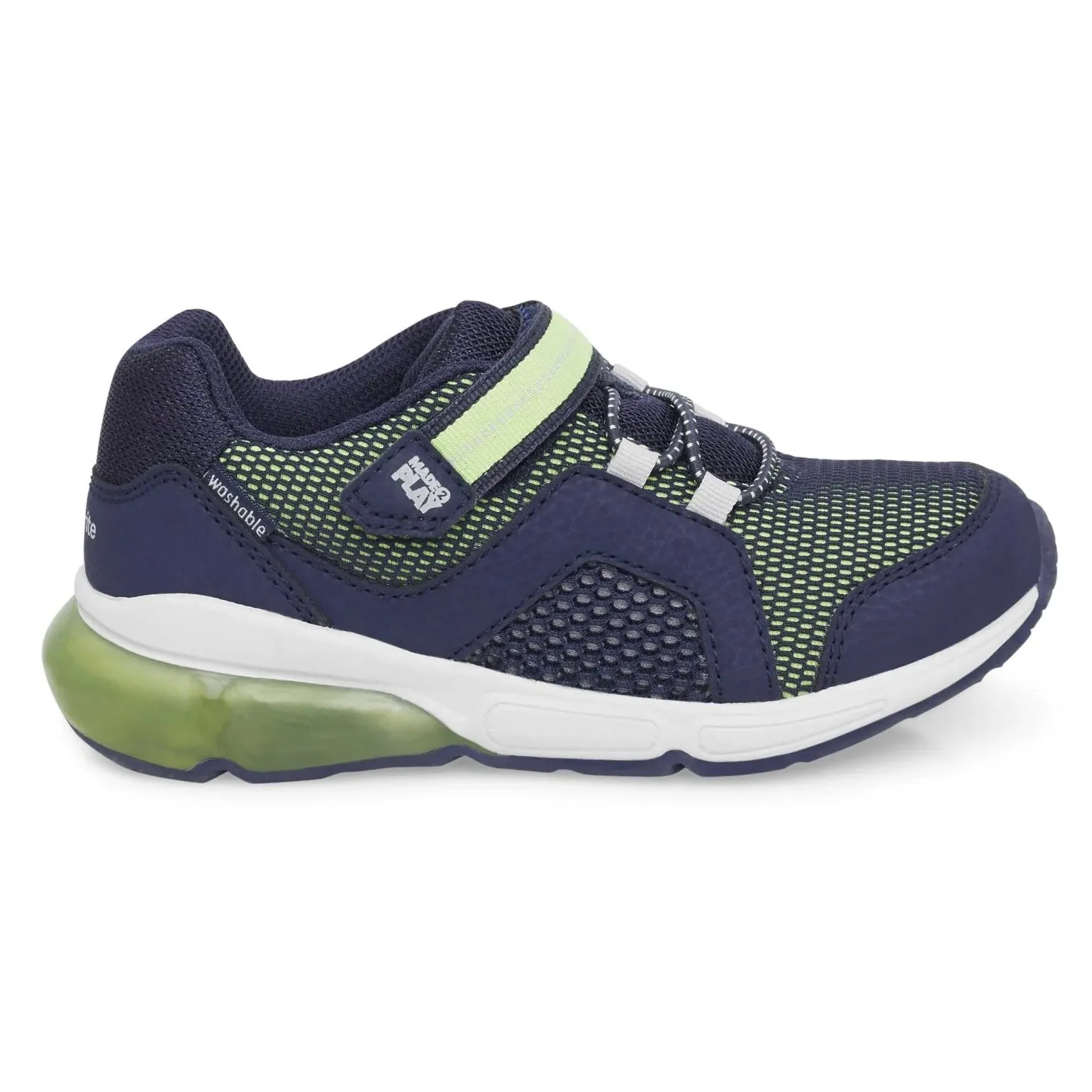 STRIDE RITE - Made2play® lumi bounce sneaker, Green Gecko