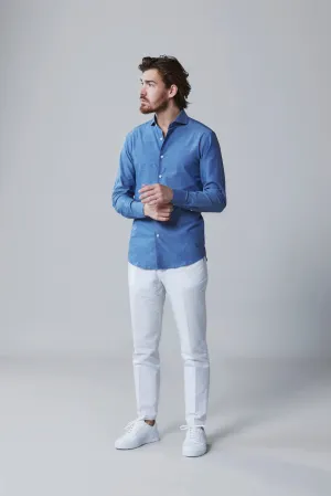 Sundre Blueberry Linen Shirt