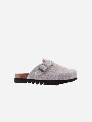 Taro Women's Footbed Textile Vegan Sandals | Grey
