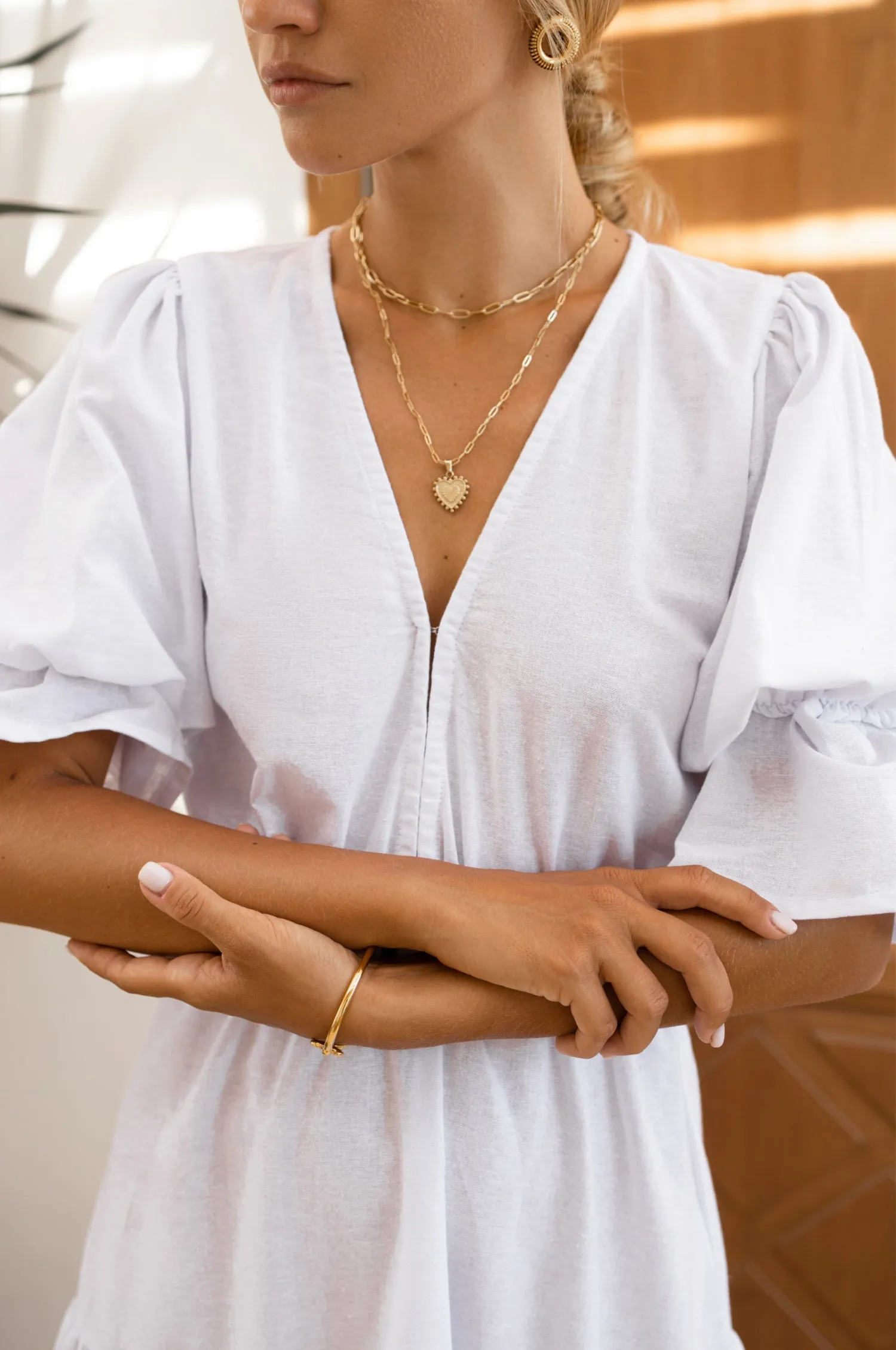 The Peony Dress – Hand-Loomed Linen Midi Dress