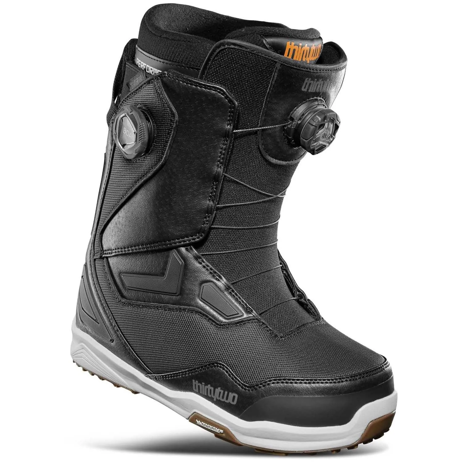 Thirtytwo TM-2 Double Boa Wide Snowboard Boots Mens 2025 Black / White / Gum