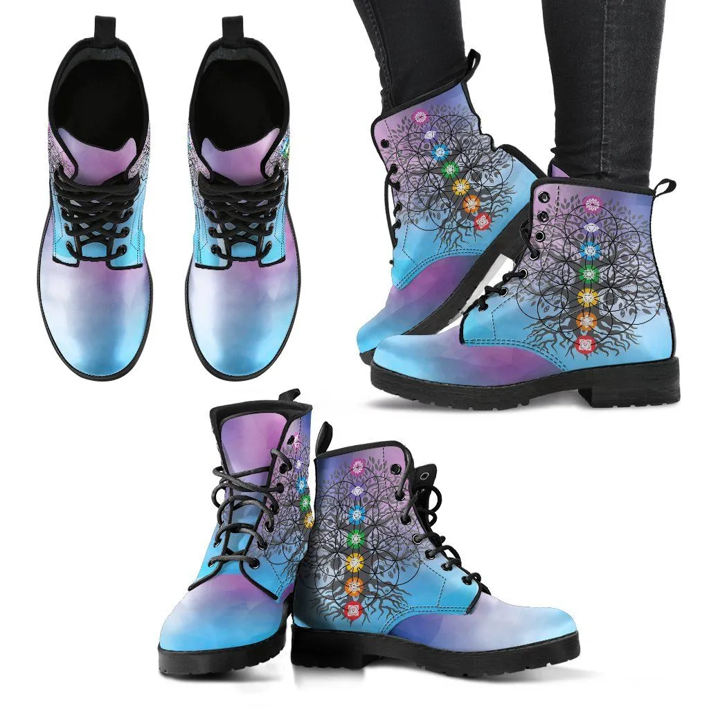 Tree of Life Leather Boots