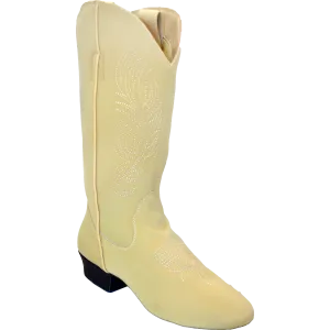 Ultimate - Womens Country Boot - Skintone Lycra - Black Heel