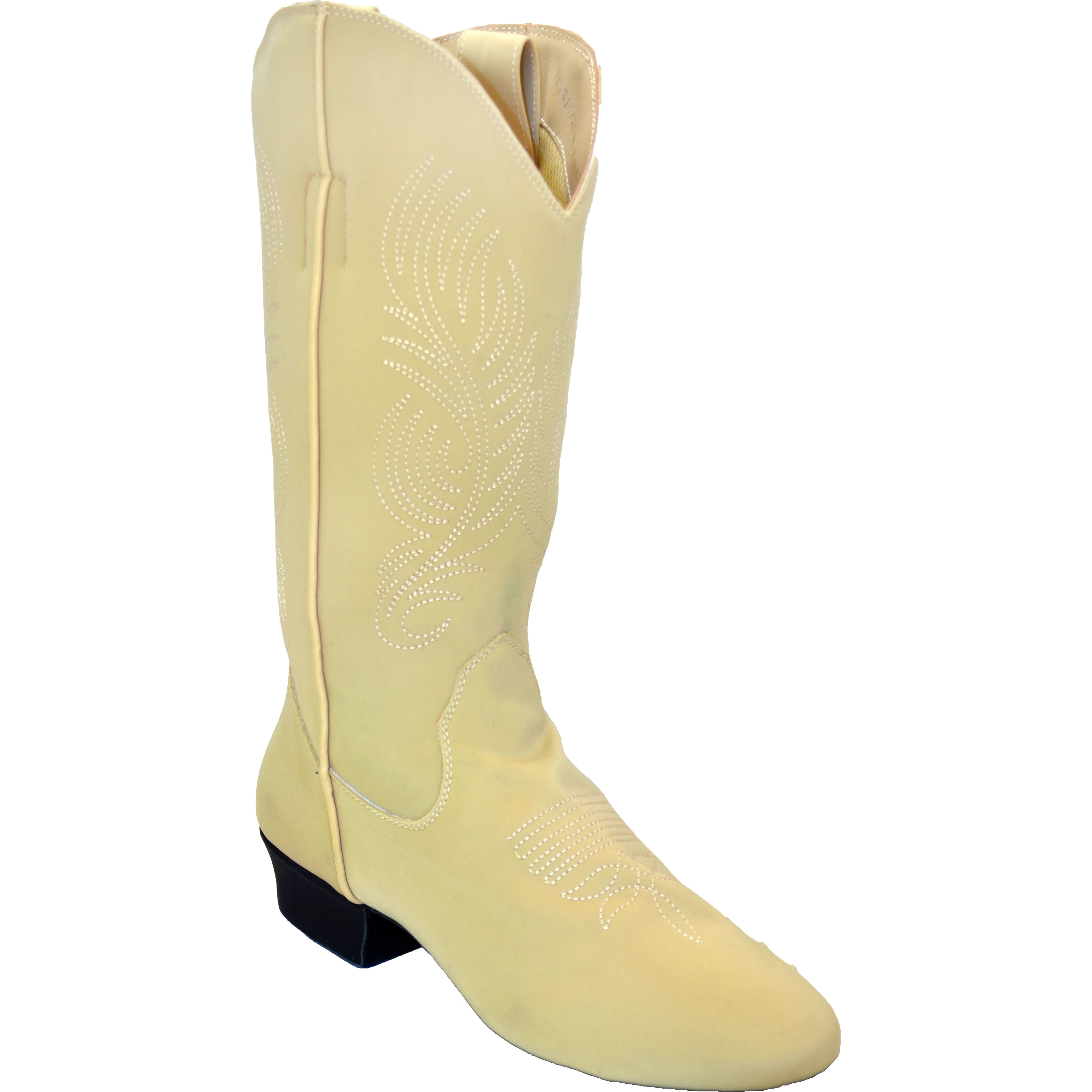 Ultimate - Womens Country Boot - Skintone Lycra - Black Heel