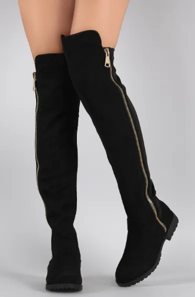 Unzip Me Suede Boots