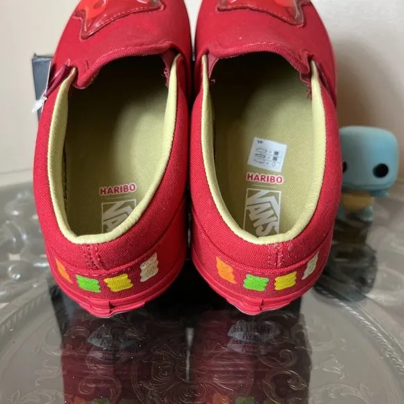 Vans x Haribo Gummie Bear Sneakers Red Canvas Kids Size‎ 3 Slip On OTW