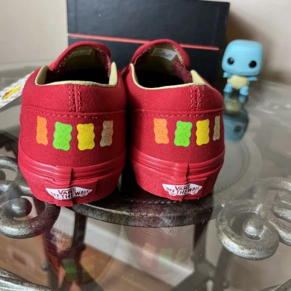 Vans x Haribo Gummie Bear Sneakers Red Canvas Kids Size‎ 3 Slip On OTW