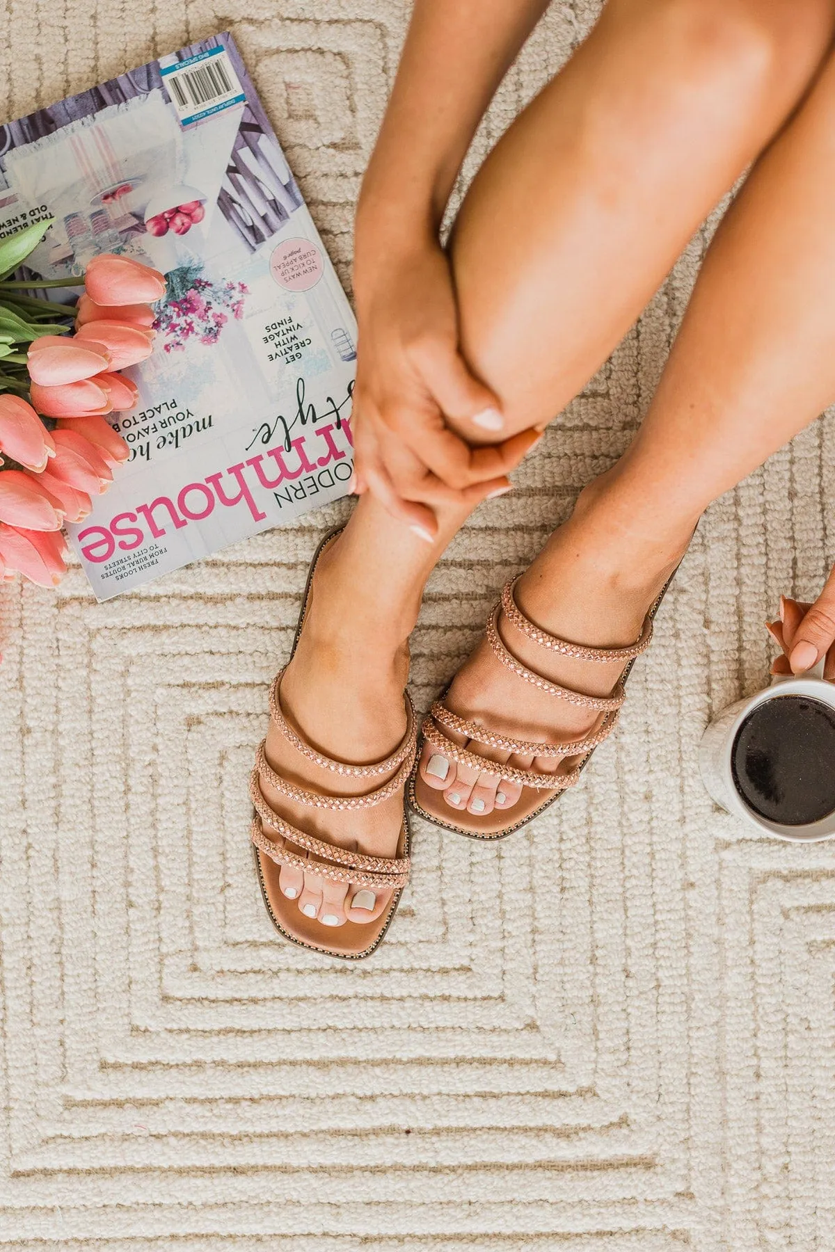 Very G Elandra Sandals- Rose Gold