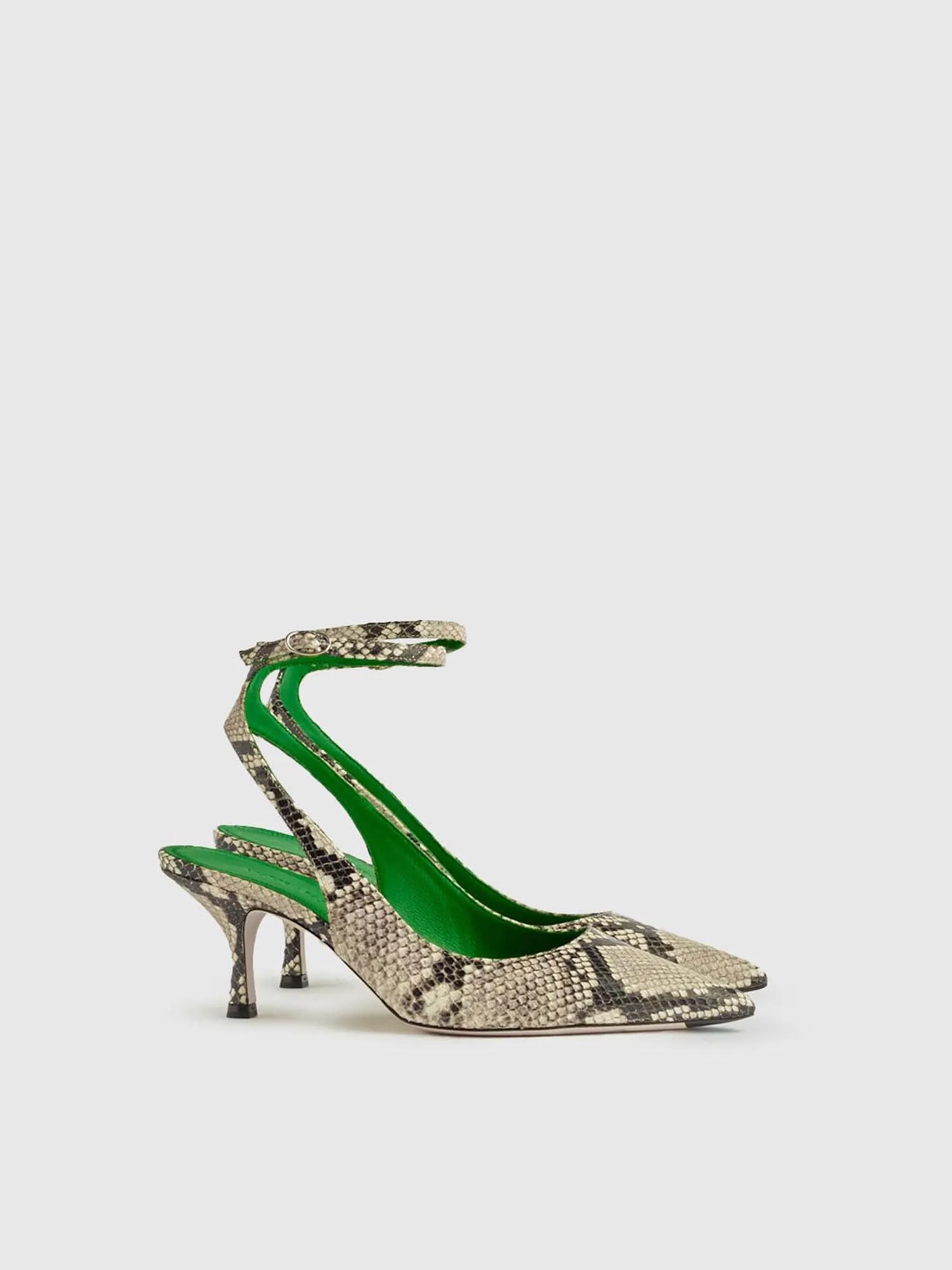 Victoria Beckham Snakeskin Kitten Heel