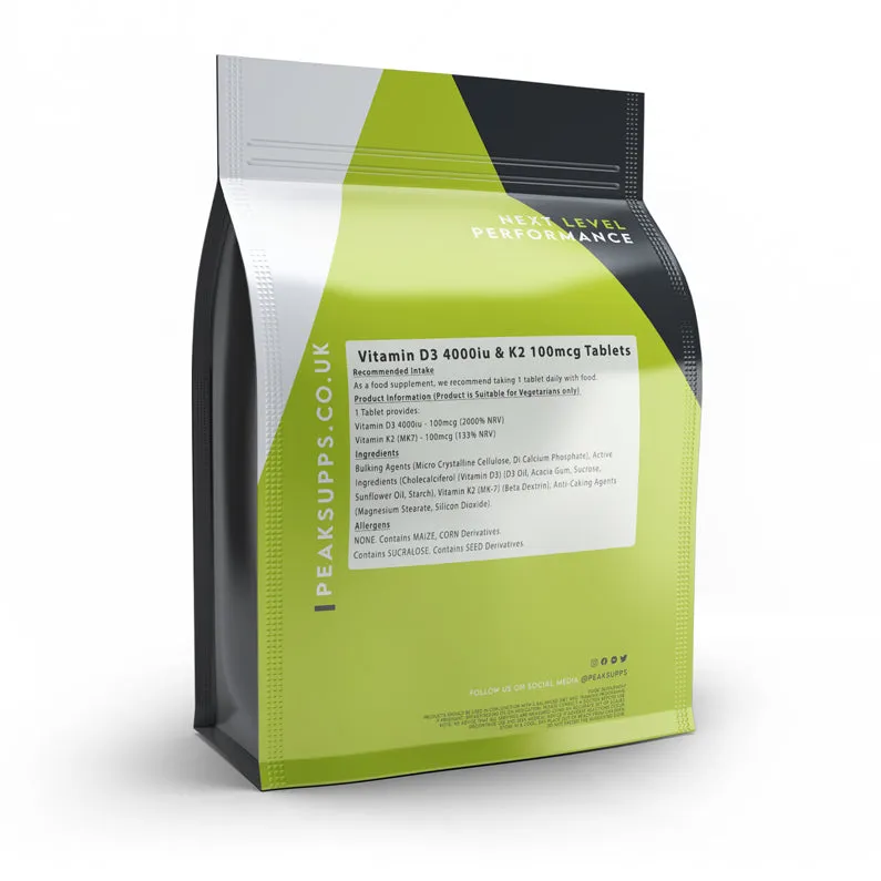 Vitamin D3 4000iu & Vitamin K2 MK-7 100mcg Tablets