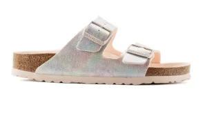 WOMEN'S BIRKENSTOCK ARIZONA VEGAN MICROFIBER | IRIDESCENT LIGHT ROSE